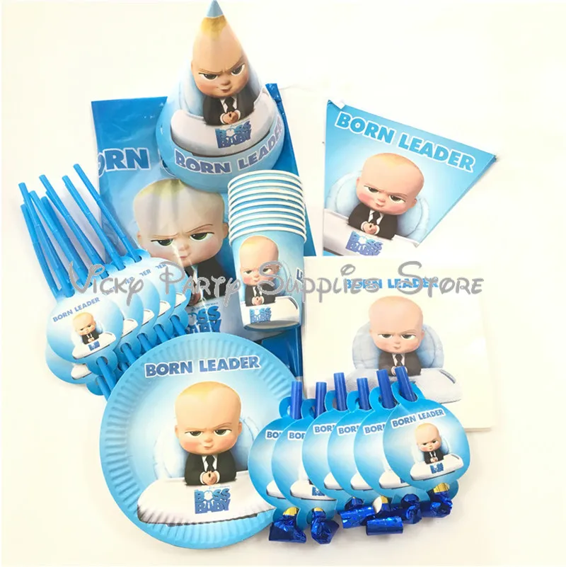 Тема Boss Baby одноразовая посуда чашка тарелка мультяшный ребенок день рождения