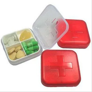 

pill case dispenser 50 portable mini cross four-frame kit scrub plastic 4 querysystem kit 40 100pcs wholesale