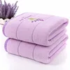 Terry Cloth Cotton Towel Set, Small Face Hand Towel, Lavender Purple and White, Home Bath Towels Bathroom, Absorbent, 2pcs/set 5