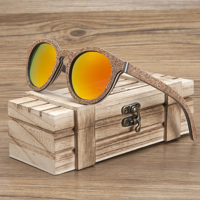 

BOBO BIRD AG019 Handmade Cat Eye Polarized Wooden Sunglasses Colorful Wooden Frame Sun Glasses Fashion Accessory Drop Shipping