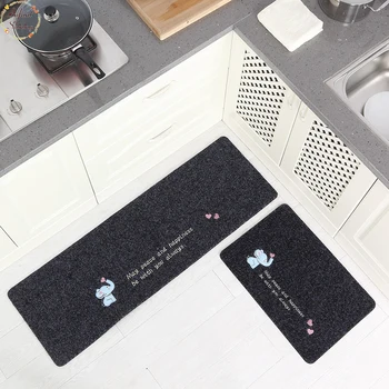 

Cordial Shining 2PCS Kitchen Mats Striped Carpet Rugs Cartoon Non-slip Mat Door Bathroom Water Washable Carpet