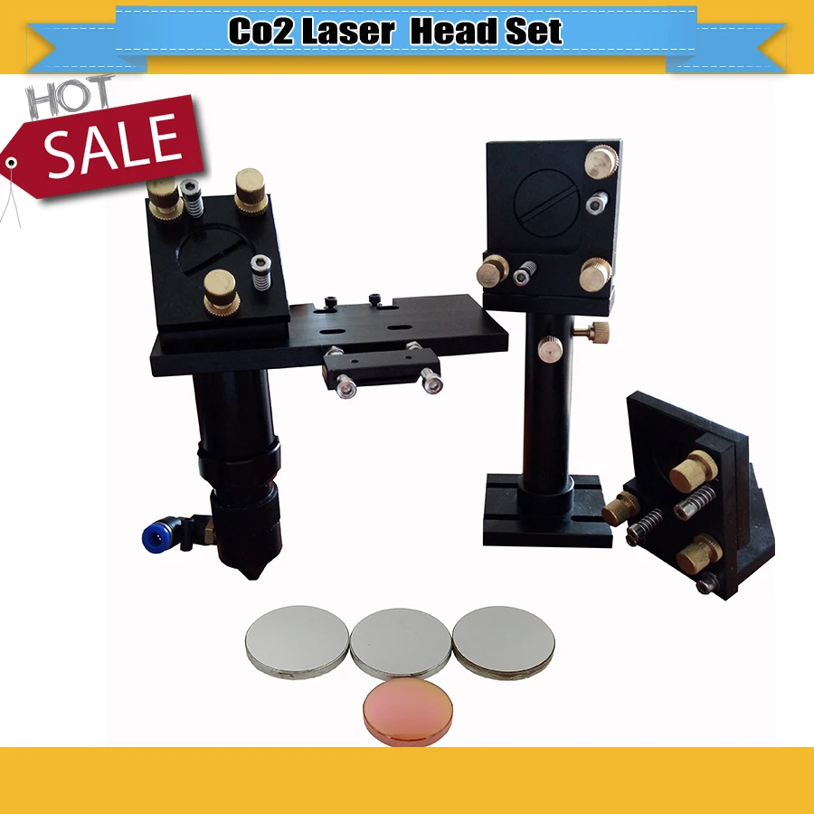

CO2 laser set lase head reflective Mo mirror 25mm focus focal lens 20mm for co2 laser engraver machine