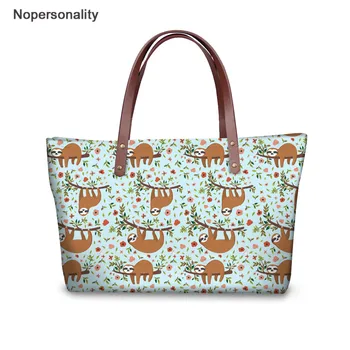

Nopersonality Cute Cartoon Sloth Print Women Shoulder Handbags Large Capacity Tote Shopping Messenger Bags Handbag Women Bag