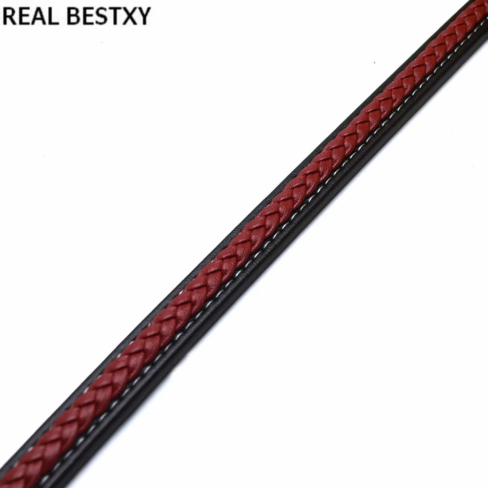 Настоящий BESTXY 1 метр оплетка кожаный плоский шнур для 12*6 мм изготовление браслета ожерелья веревка для DIY модные ювелирные изделия
