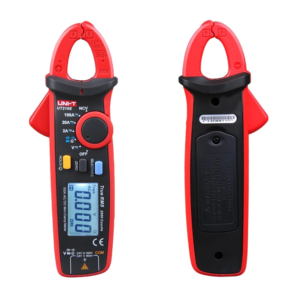 

UNI-T UT210E True RMS Digital Multimeter AC/DC Current Mini Clamp Meters UT210E handheld Clamp Multimeters