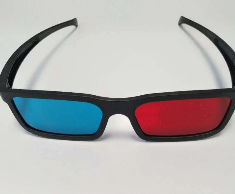 

Wholesale 50pcs/lot ABS+PC Material Red Blue 3D Glasses For Movie Game DVD fast shipping
