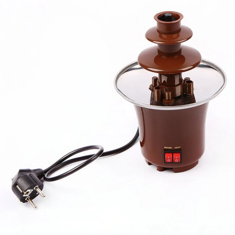 

Home three layers of chocolate fountain machine diy mini waterfall hotpot magma machine automatic melting tower party activities