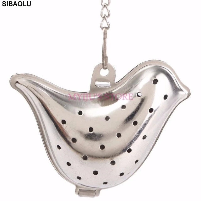 500pcs/lot Food grade 304 stainless steel bird shaped tea strainer