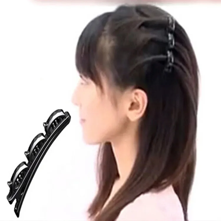 1Pc New Double Hair Pin Clips Black Barrette Comb Hairpin Disk Bump Styling Tools | Красота и здоровье