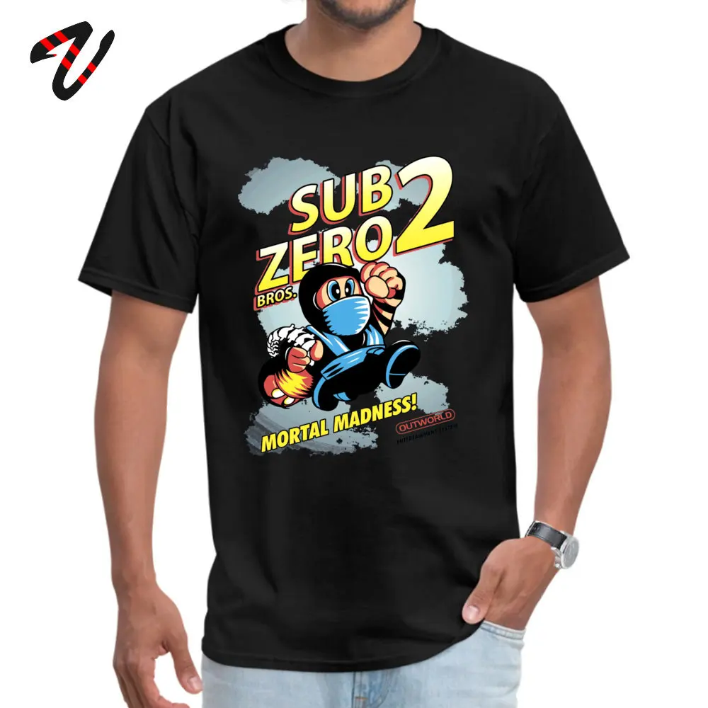  Custom Tees Slim Fit Short Sleeve Men T-shirts TpicOriginaltitle Custom NEW YEAR DAY Tee Shirts Round Collar Drop Shipping Super SubZero Bros. 2 -11131 black