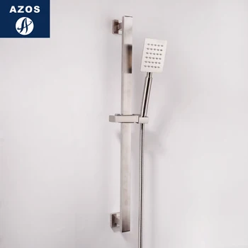 

Azos Shower Rod SUS304 Stainless Steel Stainless Steel Rise And Fall Rotatable Bracket Convenient Shower Room Round HSSJ020F