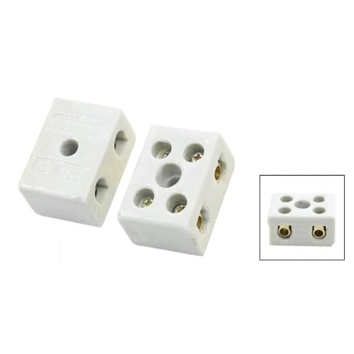 

JFBL Hot 2 Pcs 2W5H High Temperature Porcelain Terminal Block 30A 110-600V