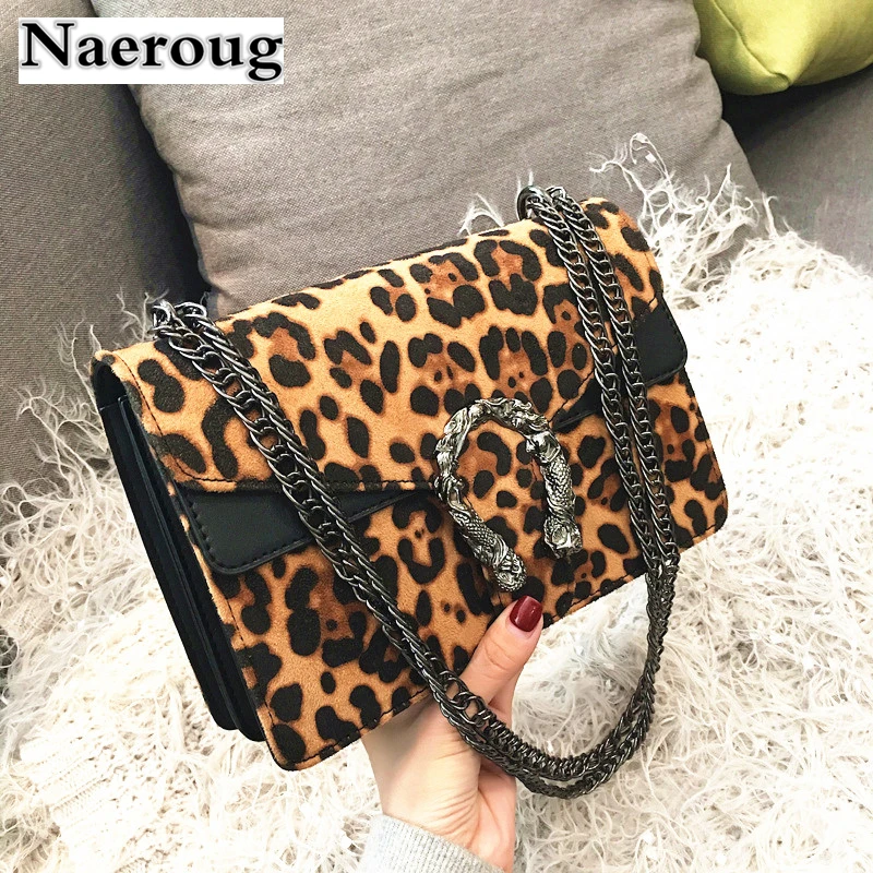 

High Quality Luxury Handbags Women Bags Designer Ladies Shoulder Bags Leopard Print Clutch Evening Chain Bags Messenger Bags Sac