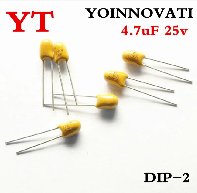 

Радиальный танталовый конденсатор DIP-2, 50 шт./лот, 4,7 мкФ/25 в, лучшее качество