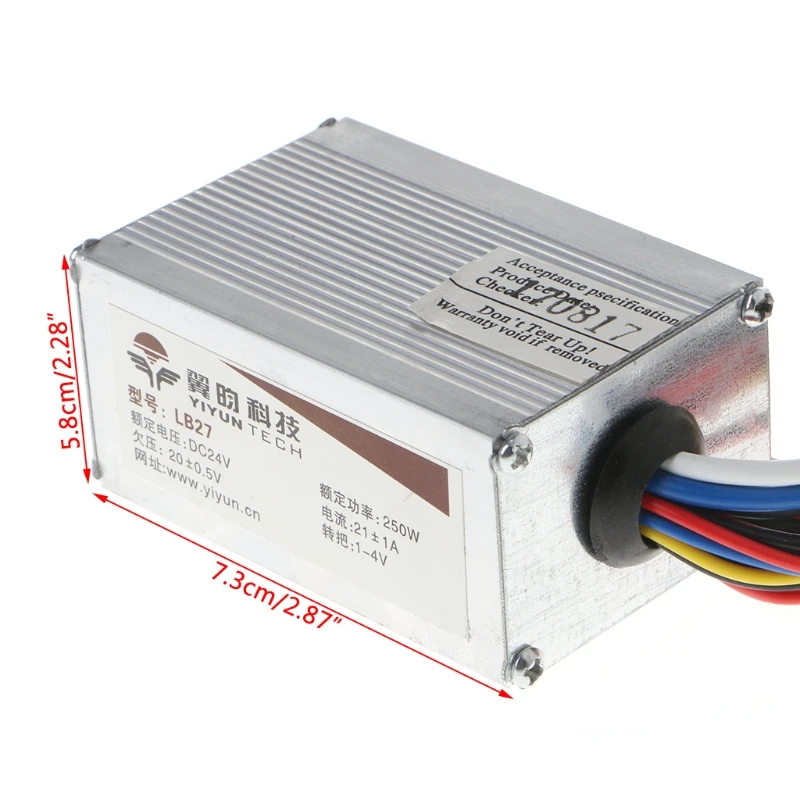 

DC 24V 250W Motor Speed Brush Controller For Electric Bicycle Bike Scooter