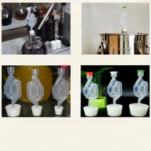 Пластиковый двойной s-образный замок пузырчатой резинки Homebrew пивное брожение виноделия винное отверстие односторонняя выхлопная крышка клапана Винтаж