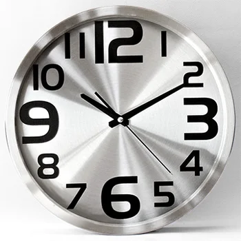 

2017 New Hot Sale Modern Needle Large Wall Clock Fashion Personality Rustic Clock Mute Wall Metal Led Fluorescent Alarm With