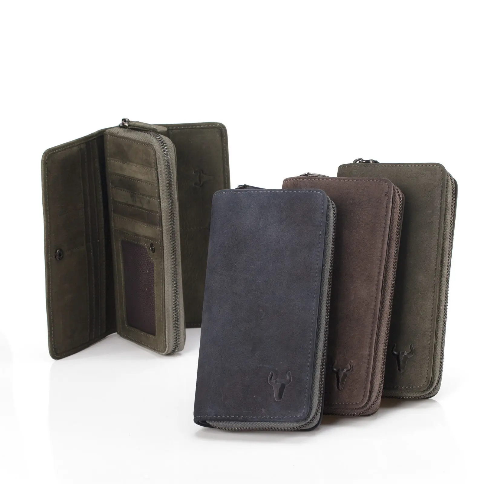 

Men's High Quality Leather Wallets Dollar Price Bifold Handbag Vintage ID Card Holder Zip Wallet Coin Pocket Purse Clutch