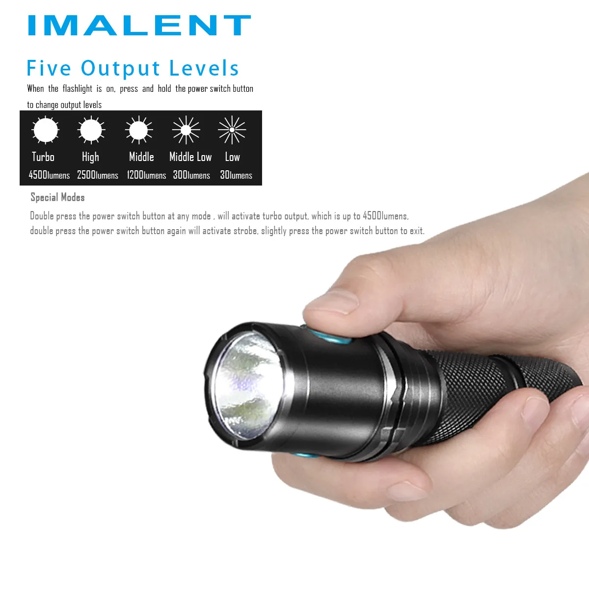 2019 Imalent DM70 светодиодный фонарик CREE XHP70 4500 люмен тактический фонарь с перезаряжаемой батареей 21700 для пеших прогулок, кемпинга