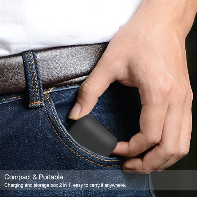 Wireless Bluetooth 4.2 Headphones Mini Invisible Earphone Stereo Music Headset Earpiece Charging Box Hands-free w/ Mic