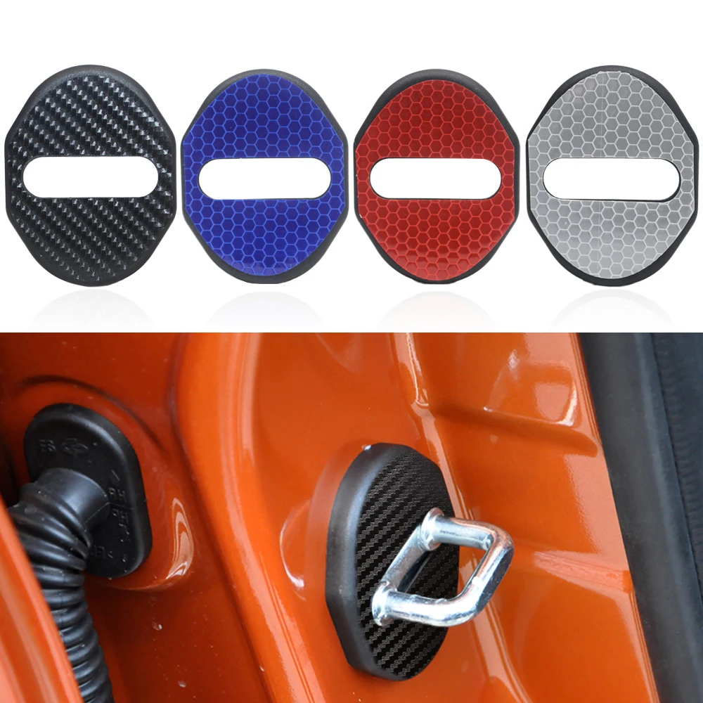 Car Door Lock Cover Buckle Sticker Protector Cover For Mitsubishi Outlander 2006 To 2012 For Pajero Plastic 4pcs Car Styling 9