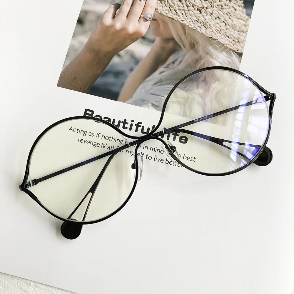 HBK женские роскошные круглые оправы для очков, женские прозрачные круглые перламутровые солнцезащитные очки, великолепные брендовые оптические очки