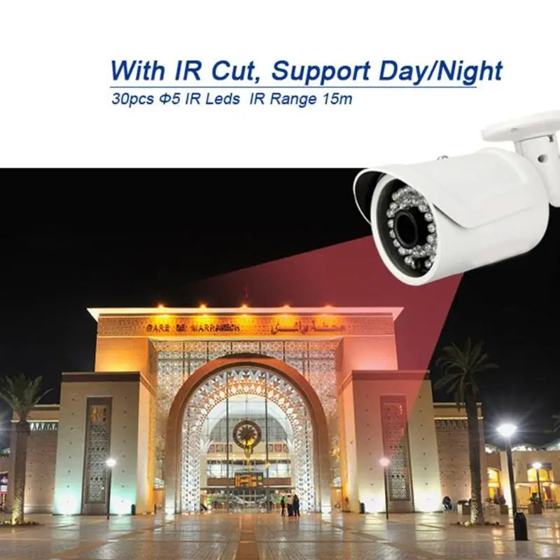 

Waterproof Mini Infrared Night Vision 720P 1MP HD Network Monitoring Camera