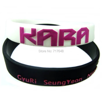 

300pcs kpop KARA wristband silicone bracelets free shipping by FEDEX