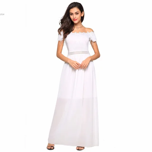 lange witte maxi jurk lange witte maxi jurk