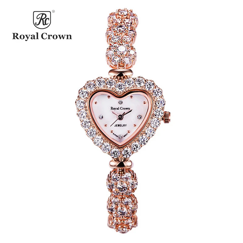 Heart Shell Lady Women s Watch Japan Quartz Hours Fashion Dress Bracelet Luxury Rhinestones Bling CZ