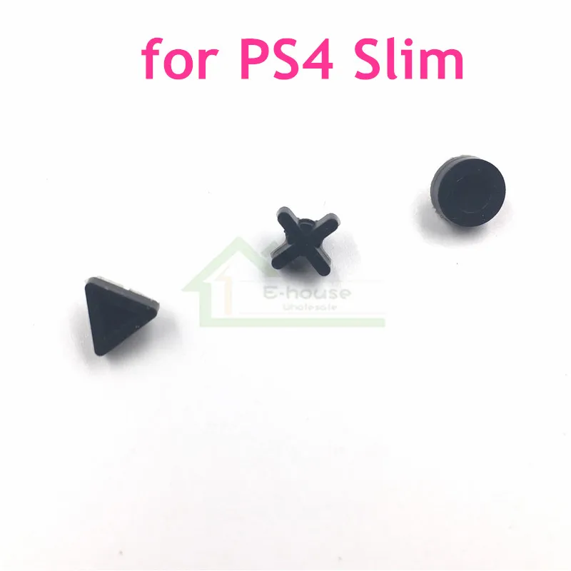 Black Non slip Rubber Feet Cover Cap replacement for PS4 Slim Housing
