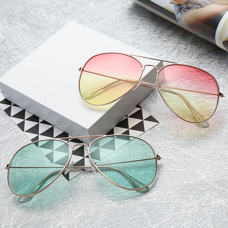 Оправа пилот океан солнцезащитные очки для женщин модные летние стильные паровые панк металлические брендовые дизайнерские солнцезащитные очки для мужчин UV400 очки