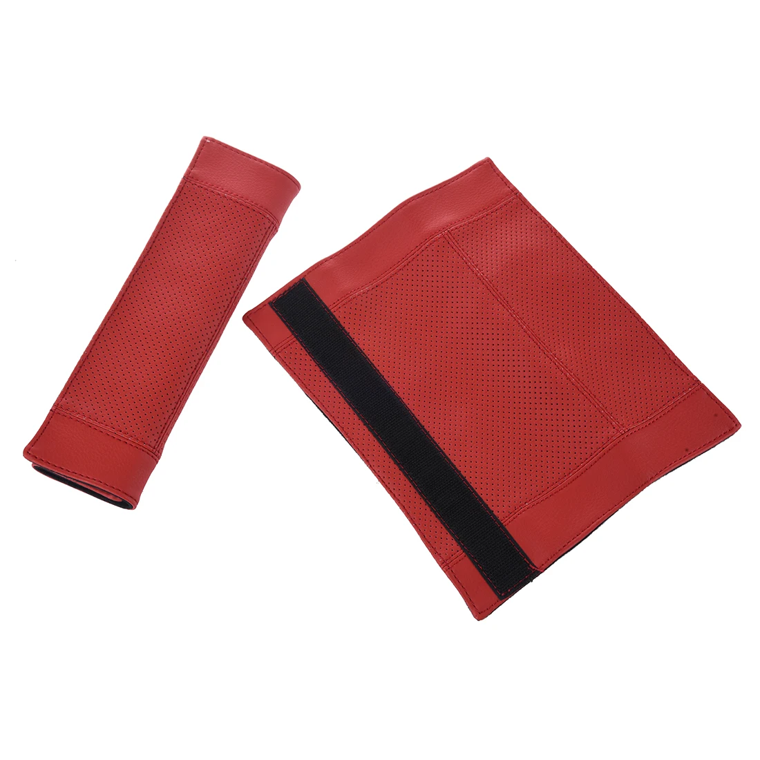 2 шт. из искусственной кожи ремень безопасности автомобиля Наплечные накладки чехол красный