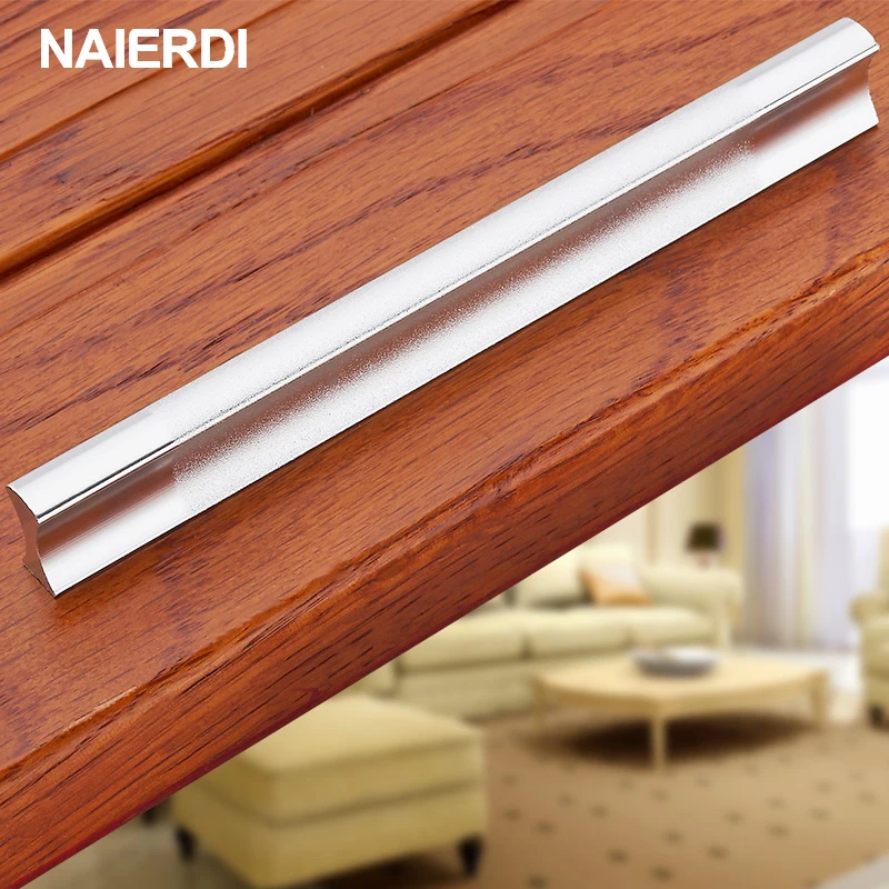 NAIERDI الفضاء الألومنيوم سبيكة مقابض المطبخ خزانة باب خزانة عصرية مقبض درج التأثيرات خزائن المقابض أثاث NAIERDI الفضاء الألومنيوم سبيكة مقابض المطبخ خزانة باب خزانة عصرية مقبض درج التأثيرات خزائن المقابض أثاث