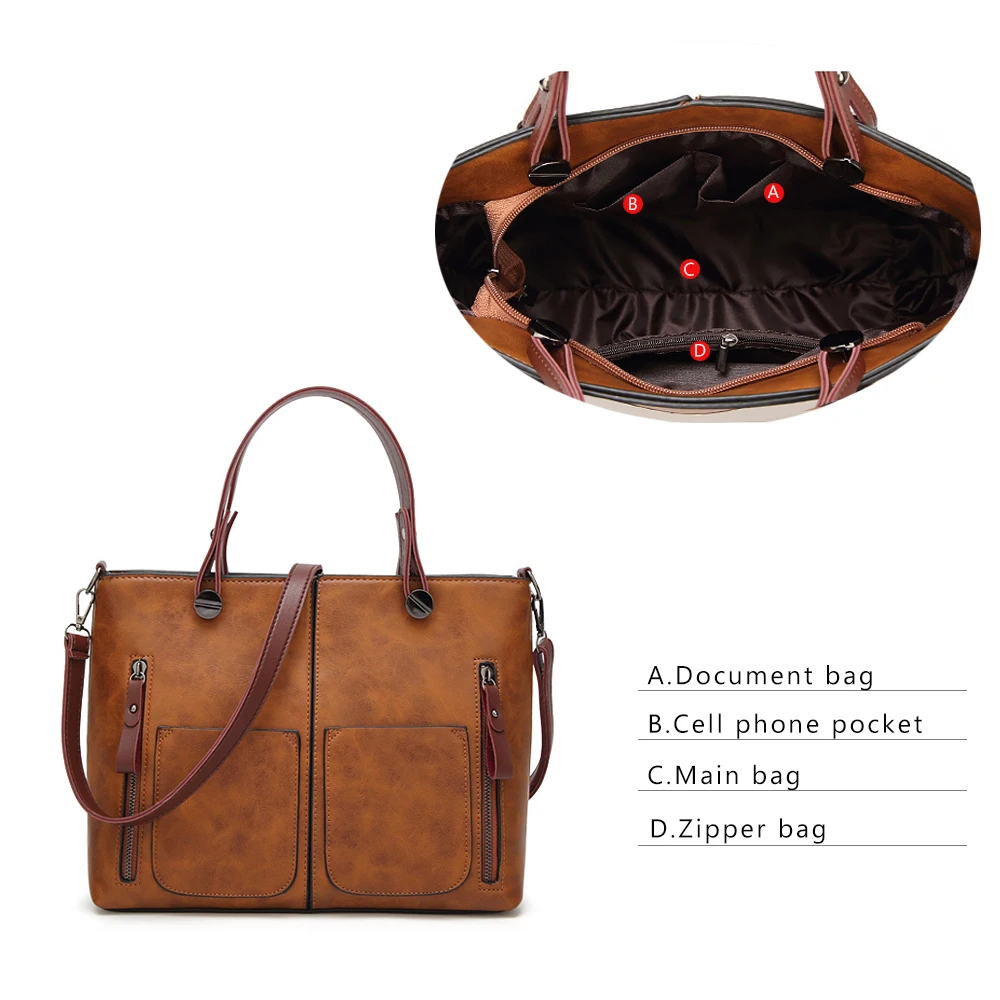 Tinkin винтажная сумка на плечо Женская Повседневная сумка для ежедневных покупок