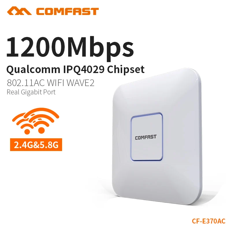 2 шт. COMFAST 1200 Мбит/с настоящий гигабитный маршрутизатор Wi-Fi точка доступа 2,4 ГГц + 5,8 ГГц беспроводной AP поддержка Openwrt Wi-Fi маршрутизаторы CF-E370AC