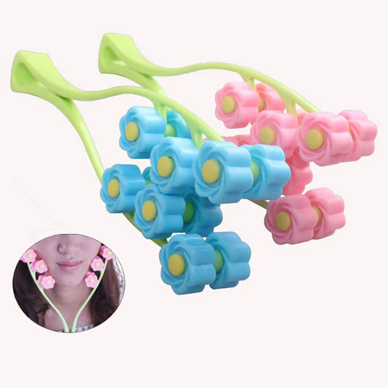 Flower Facial Face Up Roller Massager Massage Relaxation Face Care for Slimming Remove Chin Neck Beauty Tools