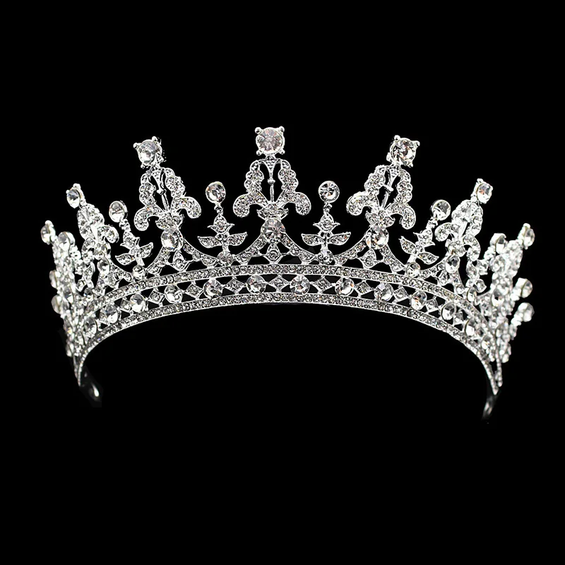 

Silver/Gold Crystal Rhinestone Bride Bridesmaid Crown Tiara Princess Noiva Diadem Headdress Wedding Hair Accessories Jewelry LB