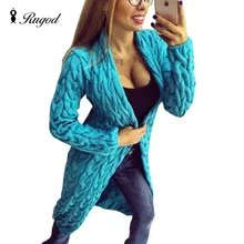 2017 New Fashion Women Knitted Sweater Coat Autumn And Winter Long Sleeve Cardigan Jacket Female Casual Outwear Tops draw Femme