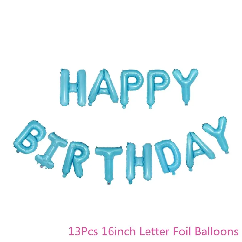 Chicinlife 2 день рождения украшение синий розовый номер воздушный шар детский душ дети мальчик девочка 2 года День рождения принадлежности - Цвет: 13Pcs