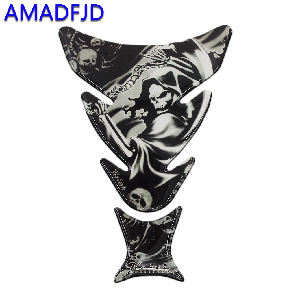 AMADFJD 10 шт. Танк Pad 3D логотип черепа стикер на Бензобак Мотоцикла Наклейки Pegatina Мото Аксессуары питбайк