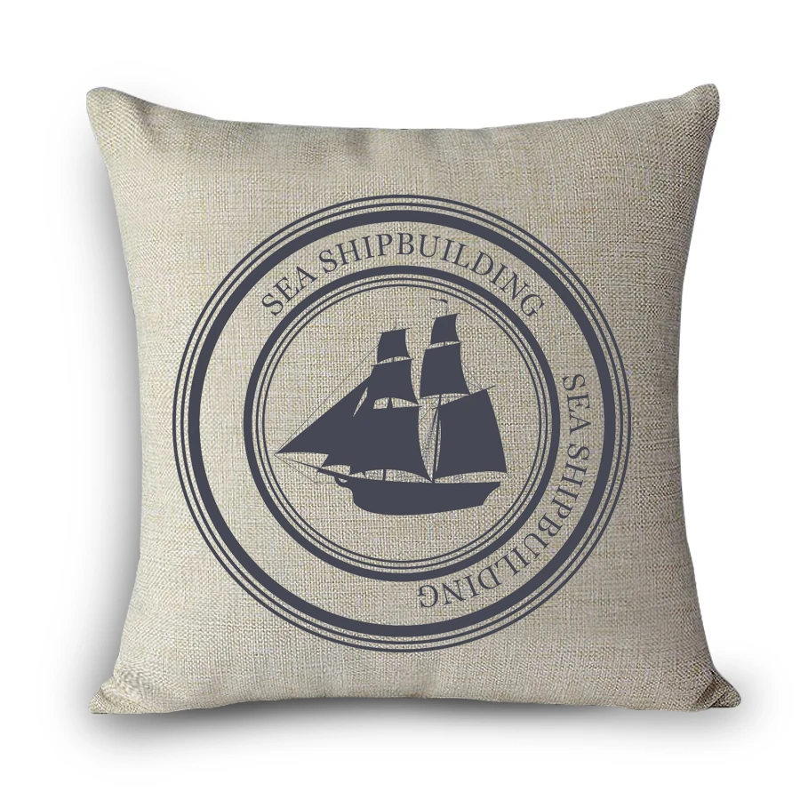 orange cushions Cozy couch cushion Mediterranean Marine Style Starfish Sea Horse Voyage Ship Anchor home decorative 45x45cm pillow without core garden cushions Cushions