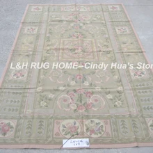 5'x8 кружево шерстяные ковры, ручной работы новозеландской шерсти ковры светло-зеленый