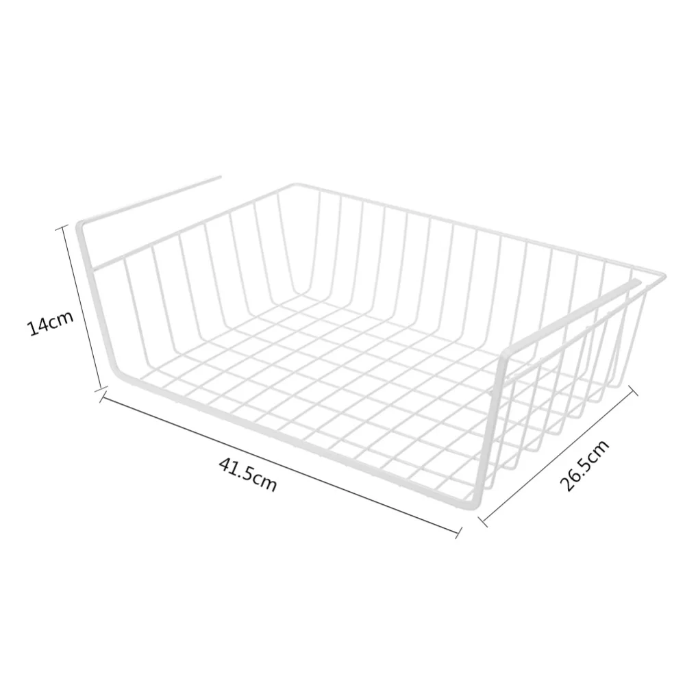 Подвесной под полкой Железный контейнер для хранения сетчатая корзина Шкаф Дверь Шкаф Органайзер стойка шкаф держатели корзина для хранения Органайзер
