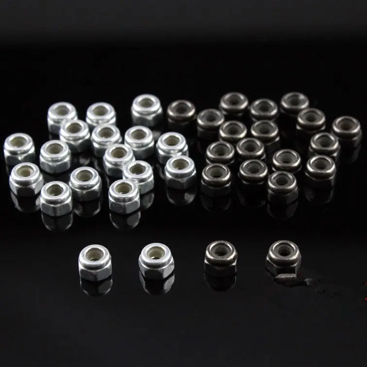 M2 Locknut из нержавеющей стали никелированный гайка винт для радиоуправляемой модели автомобилей запчасти DIY Tamiya Mini 4WD радиоуправляемая принадлежность 100 шт/партия