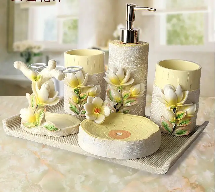 

Set bath five creative pastoral wash gargle suit modern toilet wedding suite