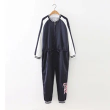 autumn winter European and American style new version of the loose version of the Star Heavy Industries embroidery piece pants