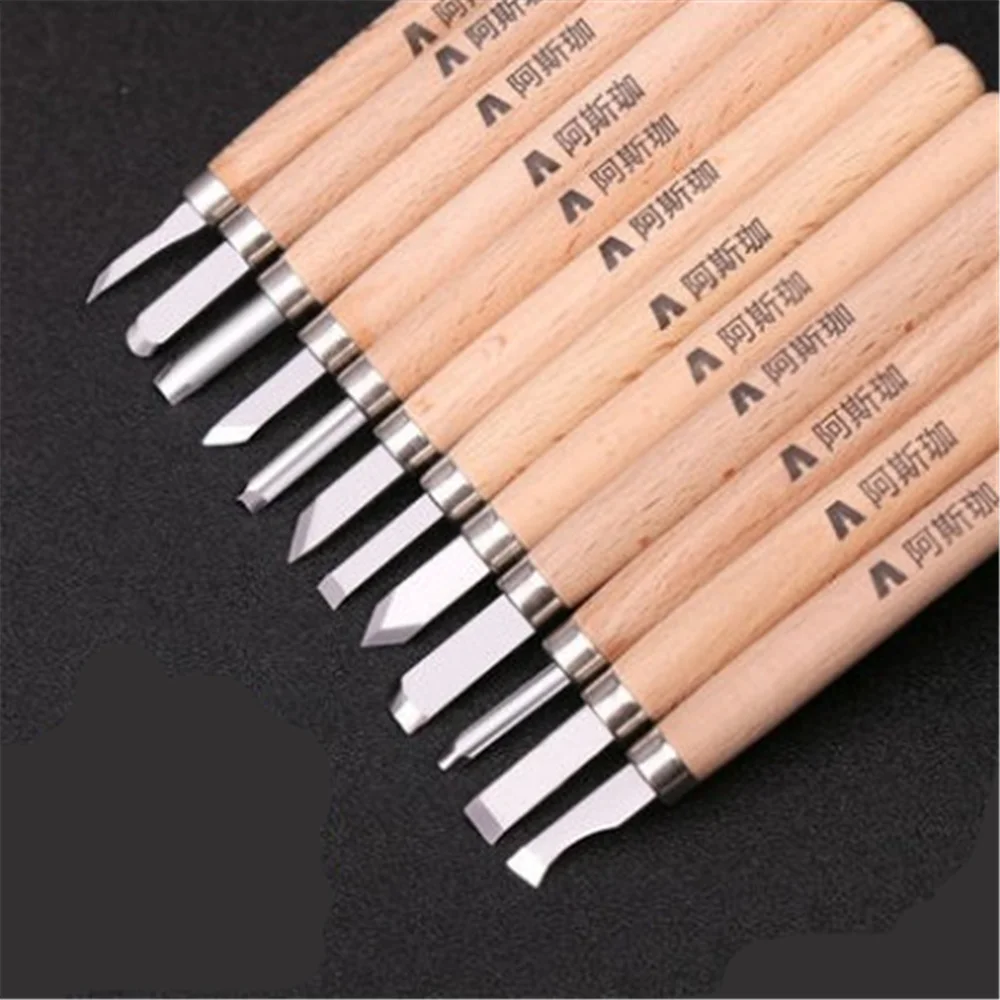 12 piece Wood Carving Tool Set Utility Knife Rubber stamp carving knife