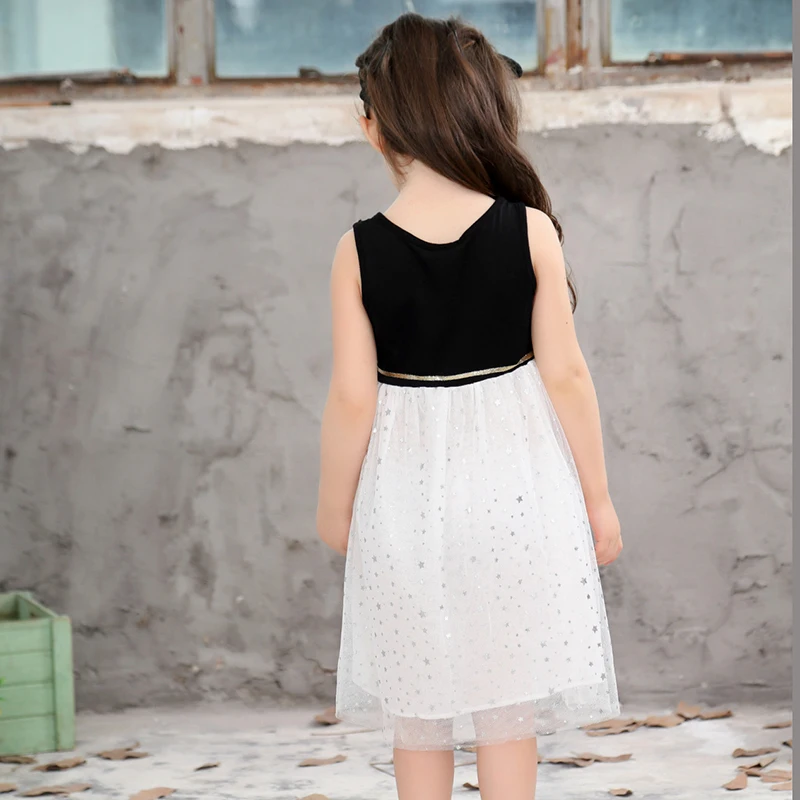 New Summer School Dresses 2017 Children's Girls One Piece Dress Cute