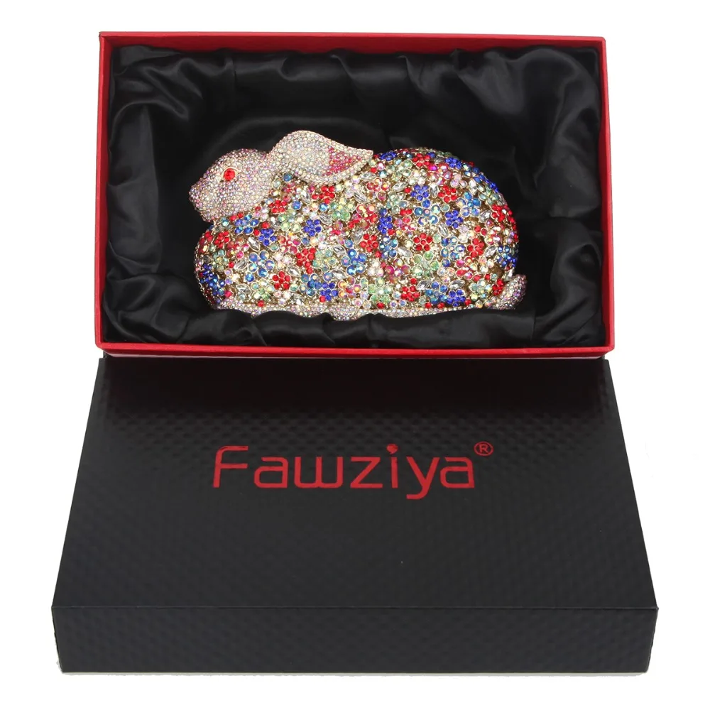 Fawziya роскошный сверкающий чехол с кристаллами 3D Кролик клатчи со стразами вечерняя сумка